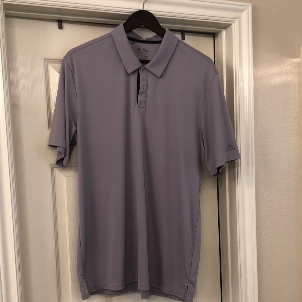 adidas Men’s Grey Short-Sleeve Polo